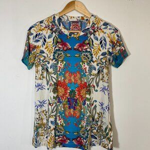 Johnny Was: Women's "Blu Favorite Short Sleeve Crew Neck Swing Tee"